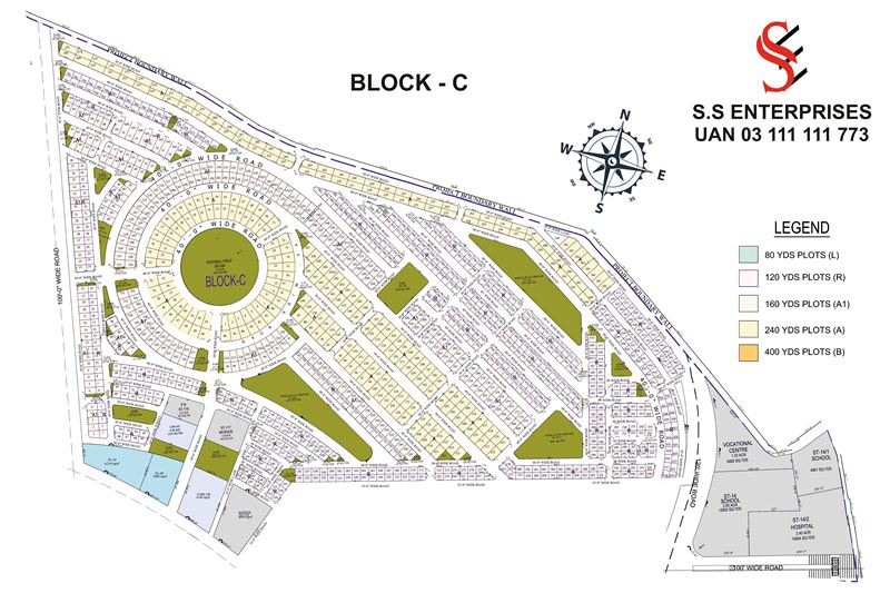 Block C map, Naya Nazimabad