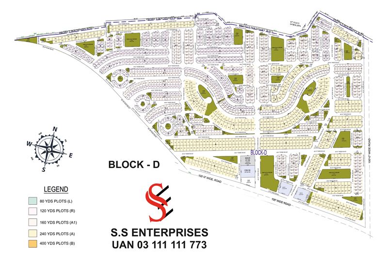 Block D map, Naya Nazimabad