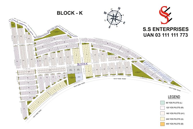 Block K map, Naya Nazimabad