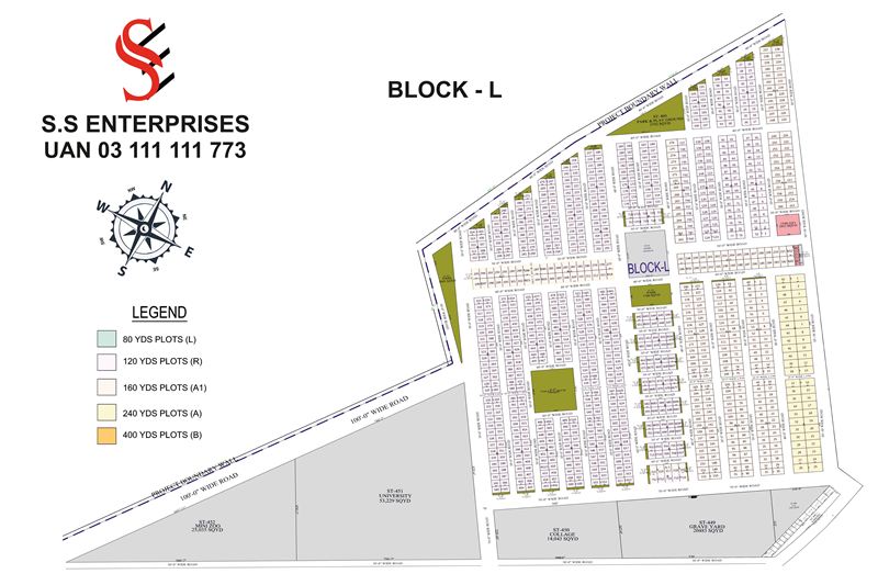 Block L map, Naya Nazimabad