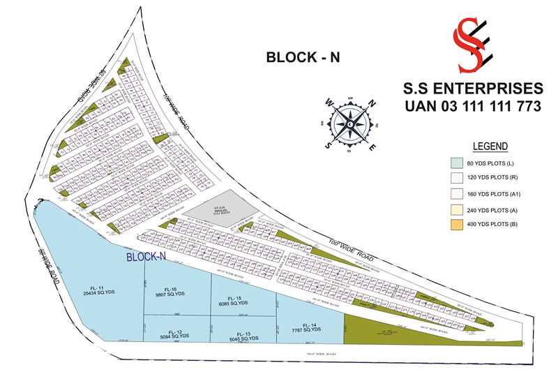 Block N map, Naya Nazimabad