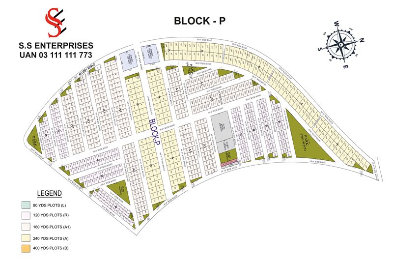 Block P map, Naya Nazimabad